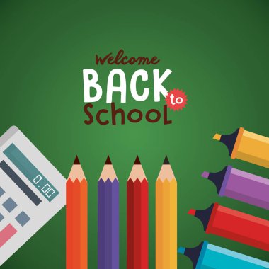 geri okula Icons set