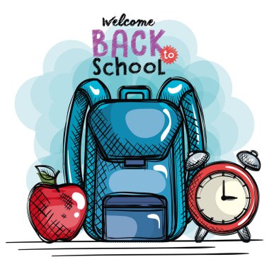 geri okula simgeler çizimler ayarla