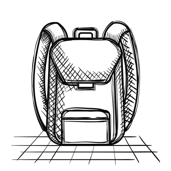 Малюнок постачання шкільної сумки — стоковий вектор