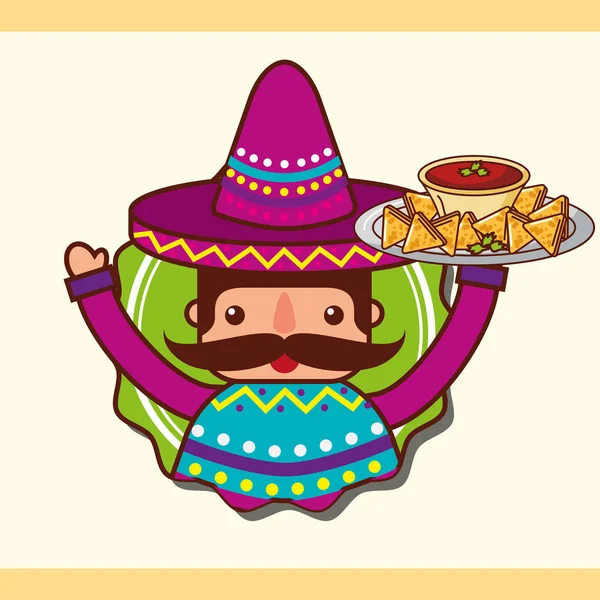 Comida mexicana — Vector de stock