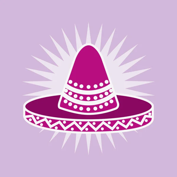 Imagen tradicional de la ropa mexicana sombrero — Archivo Imágenes Vectoriales