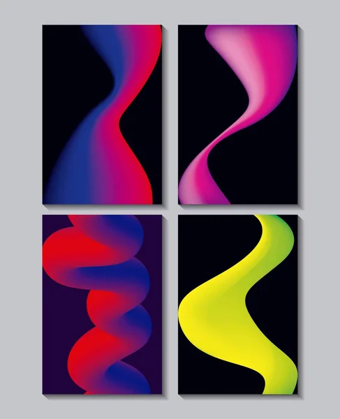 Couvertures abstraites fluides — Image vectorielle