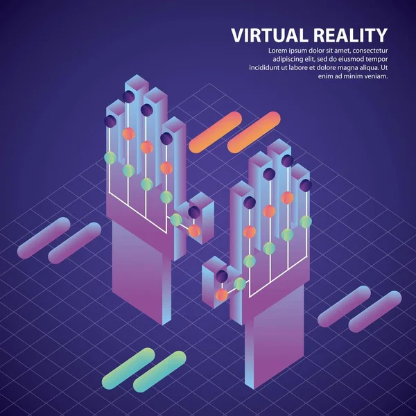Virtuele realiteit isometrische — Stockvector