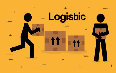 işçiler lojistik hizmet siluet