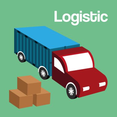 kamyon lojistik hizmet simgesi