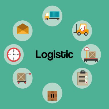 lojistik hizmet Icons set