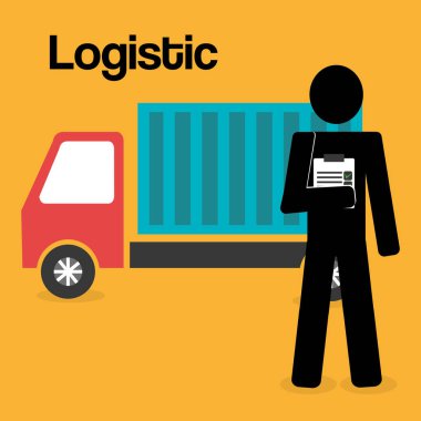 işçi lojistik hizmet siluet