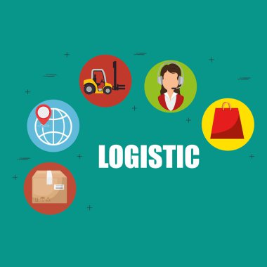 lojistik hizmet Icons set