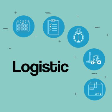 lojistik hizmet Icons set