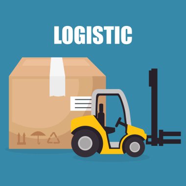 Forklift aracı ile kutuları Lojistik Hizmetleri