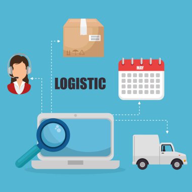 lojistik hizmet Icons set