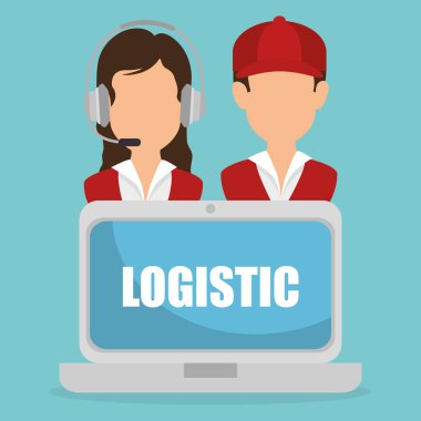 işçi lojistik hizmet avatar vektör çizim tasarım