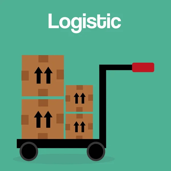 Servicio logidtic con cajas — Archivo Imágenes Vectoriales