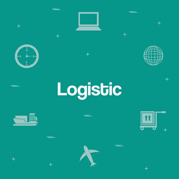 Ícones de conjunto de serviço logístico —  Vetores de Stock