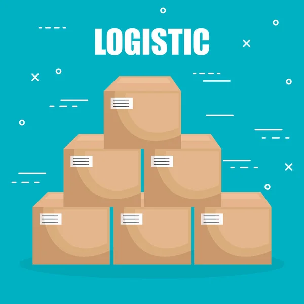 Logidtic szolgáltatás dobozok — Stock Vector