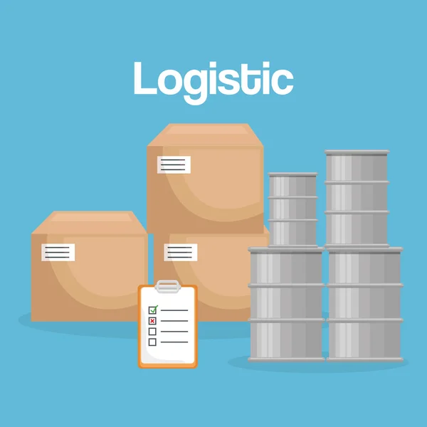 Service logidtic avec boîtes — Image vectorielle