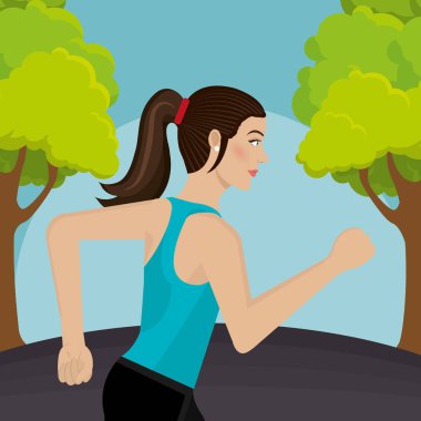 manzara modunda çalışan kadın