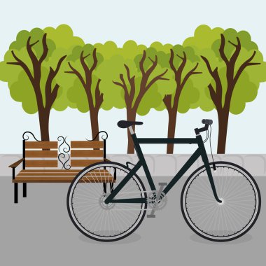 Bisiklet park sahnesinde