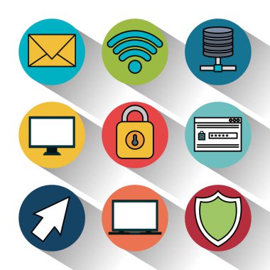 Online Güvenlik Icons set