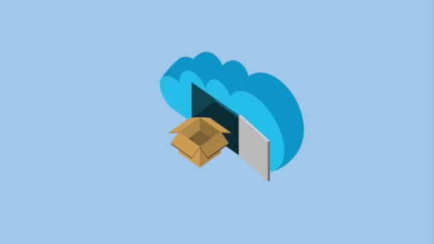 Archiviazione cloud computing — Video Stock