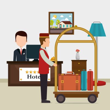 Otel çalışanları avatarlar karakter