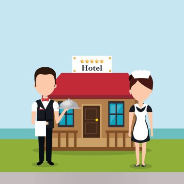 Otel çalışanları avatarlar karakter