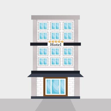 Dış otel bina sahne