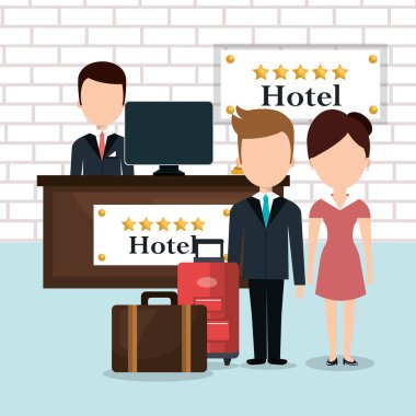 Otel çalışanları avatarlar karakter