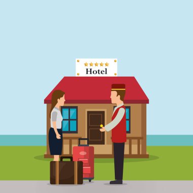 Otel çalışanları avatarlar karakter