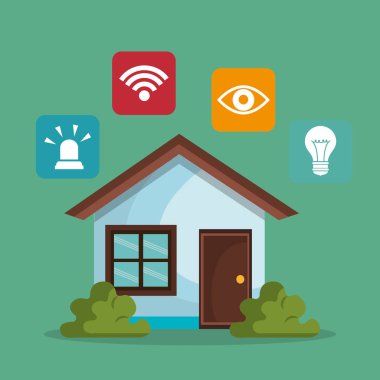 Akıllı ev teknolojisi Icons set
