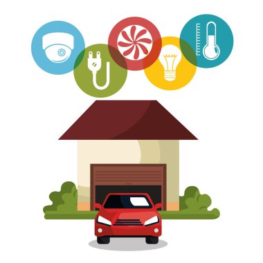 Akıllı ev teknolojisi Icons set