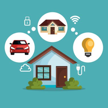 Akıllı ev teknolojisi Icons set