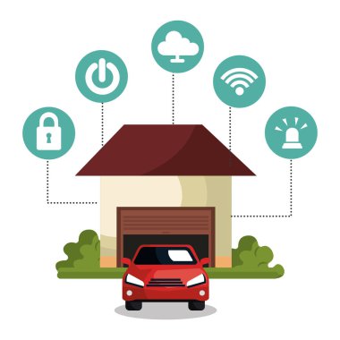 Akıllı ev teknolojisi Icons set