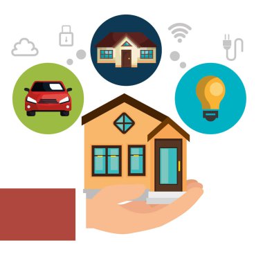 Akıllı ev teknolojisi Icons set