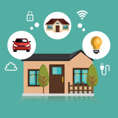 Akıllı ev teknolojisi Icons set