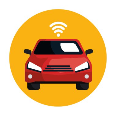 Kablosuz bağlantı sinyali olan araba