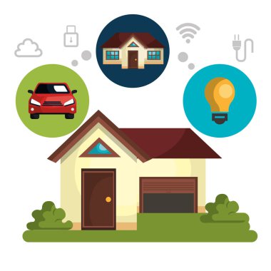 Akıllı ev teknolojisi Icons set