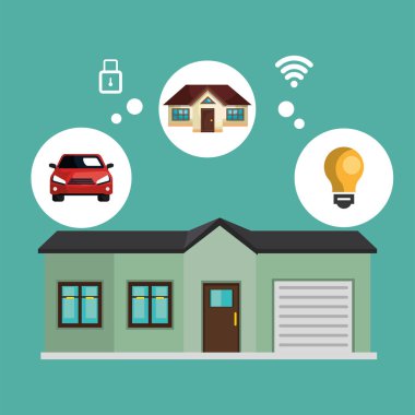 Akıllı ev teknolojisi Icons set