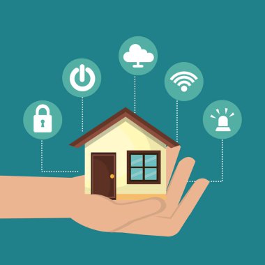 Akıllı ev teknolojisi Icons set