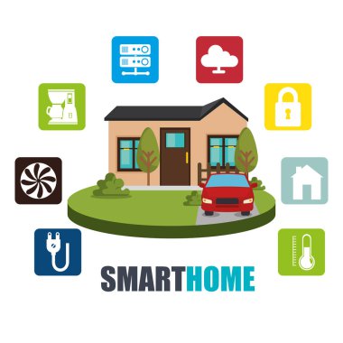 Akıllı ev teknolojisi Icons set