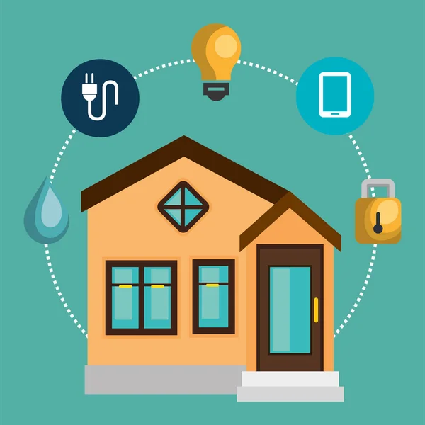 Technologia Smart home zestaw ikon — Wektor stockowy
