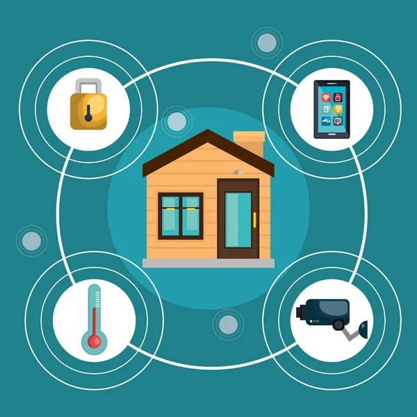 Technologia Smart home zestaw ikon — Wektor stockowy