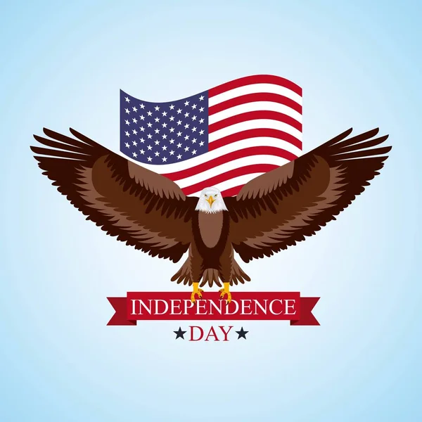 Jour de l'indépendance Amérique — Image vectorielle