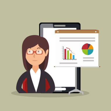 iş kadını çalışma avatar karakter