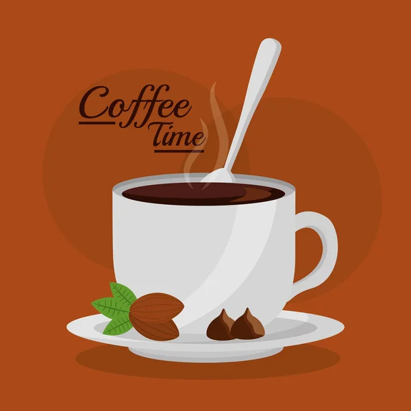 Coffee time related — Stock Vector