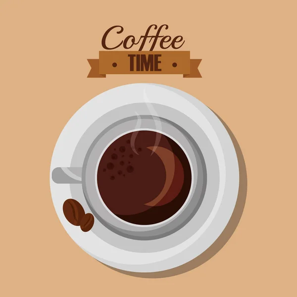咖啡和茶的时间 — 图库矢量图片