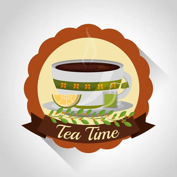 Coffee and tea time — Stock Vector