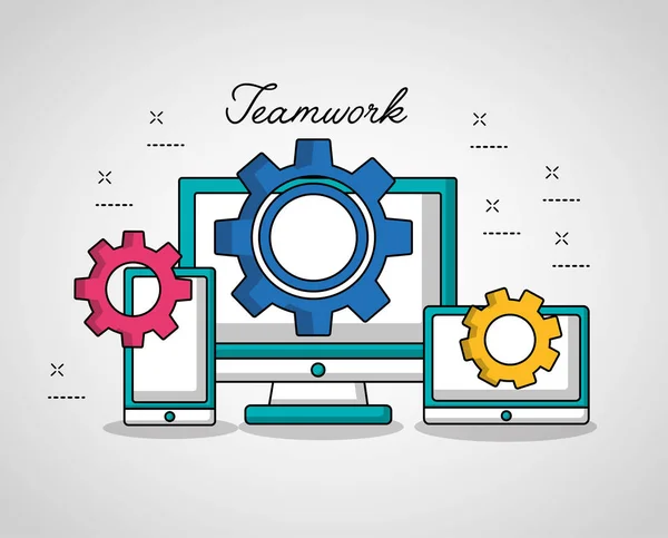 People teamwork concept — Stock Vector