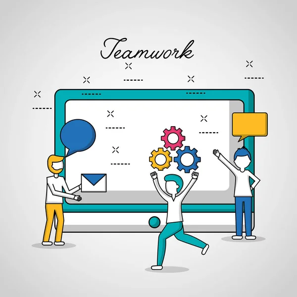 Concept de travail d'équipe — Image vectorielle