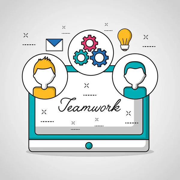 Concepto de trabajo en equipo — Vector de stock